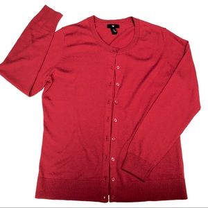 Gap red cardigan